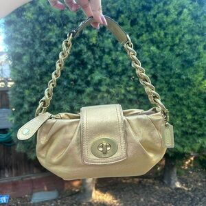 Coach Gold Shoulder Bag